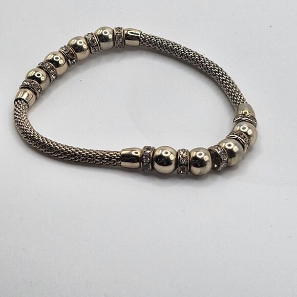 Mesh Rhinestone Silver Beads 7.5 in - Picture 3 of 3